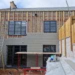 Installing external cladding to a house in Bideford
